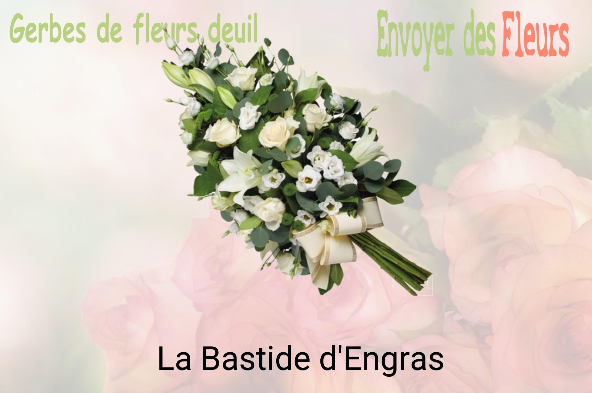 Gerbe de fleurs de deuil livrée à La Bastide-d'Engras